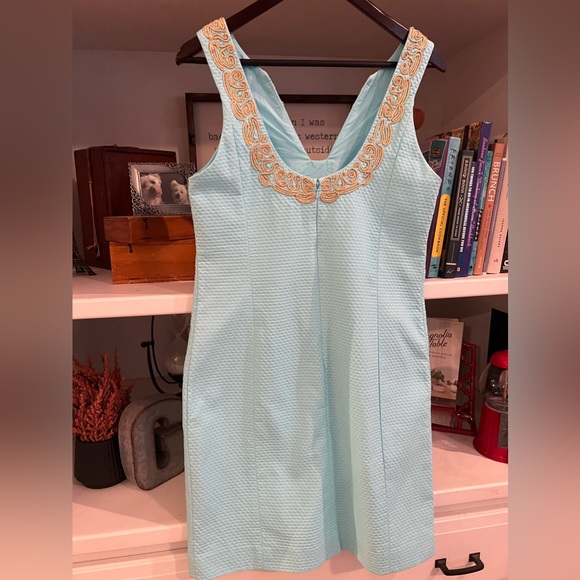 EUC LILLY PULITZER Suzette Shift Dress Serene Blue | 10 - Picture 4 of 8